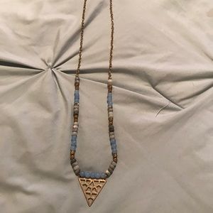 Blue and gold necklace
